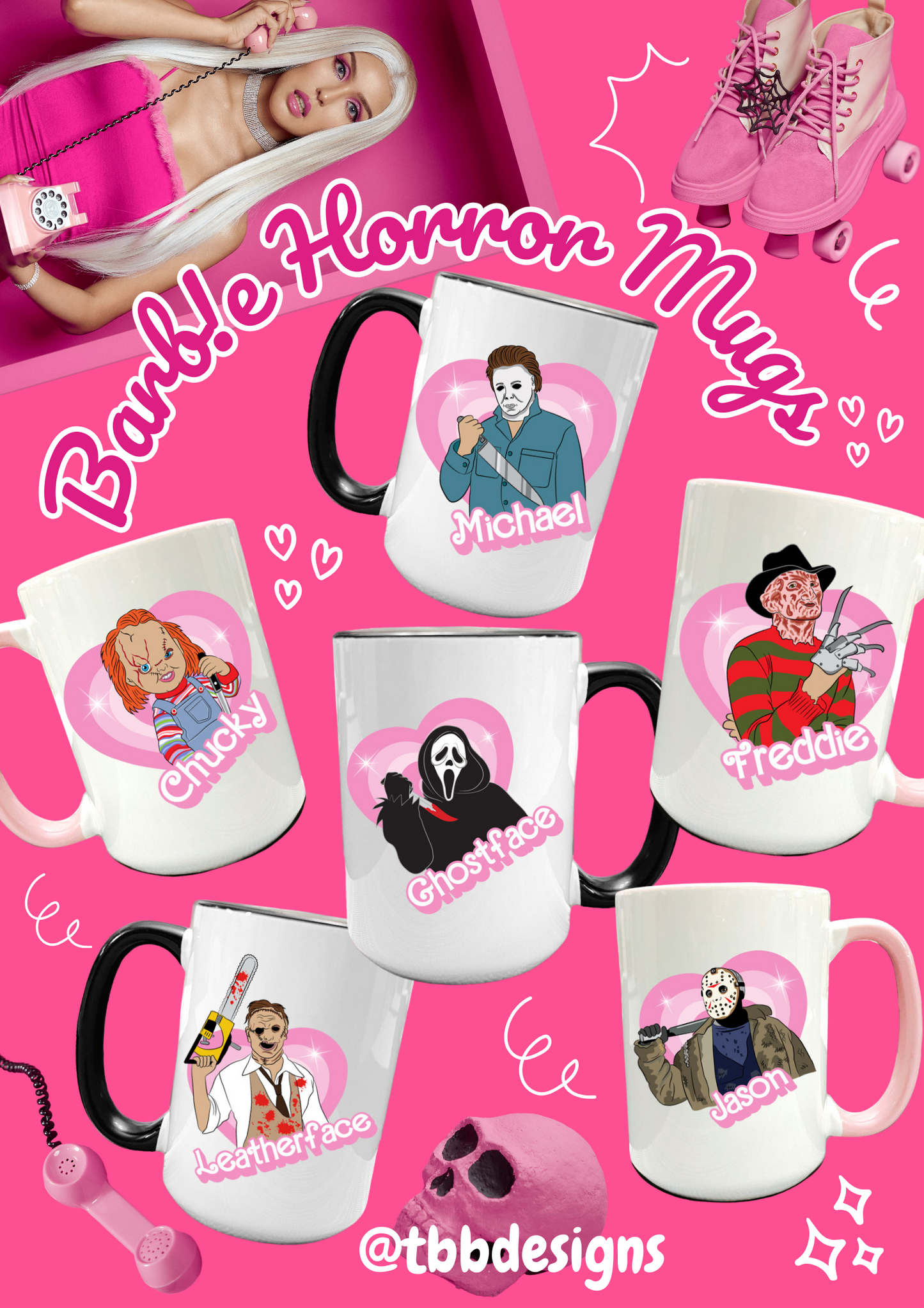 Barb!e Horror Mugs