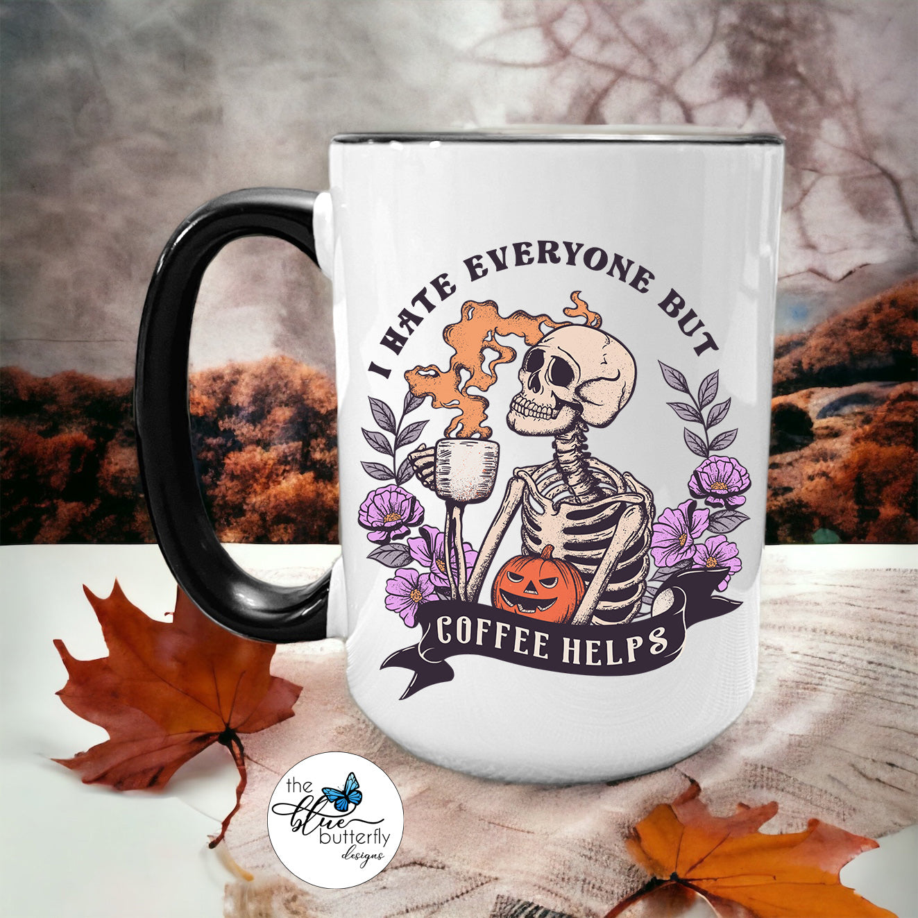 Hate Everyone But Coffee Helps Mug