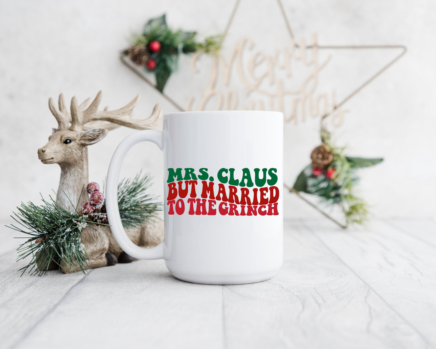 Mrs. Claus But Married to the Gr!nch Mug