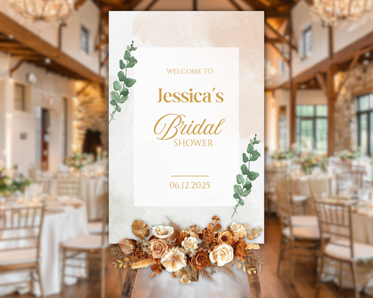 Bridal Shower Editable Welcome Sign