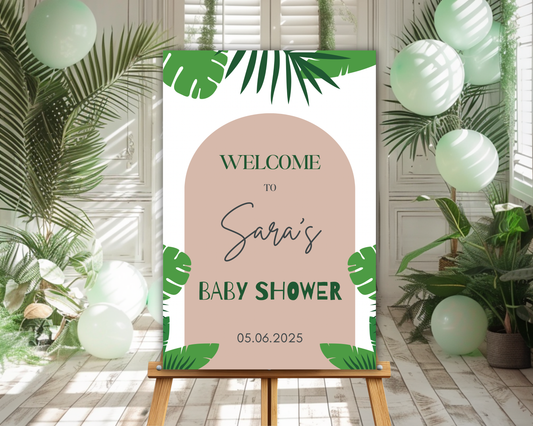 Safari Editable Welcome Baby Shower Sign