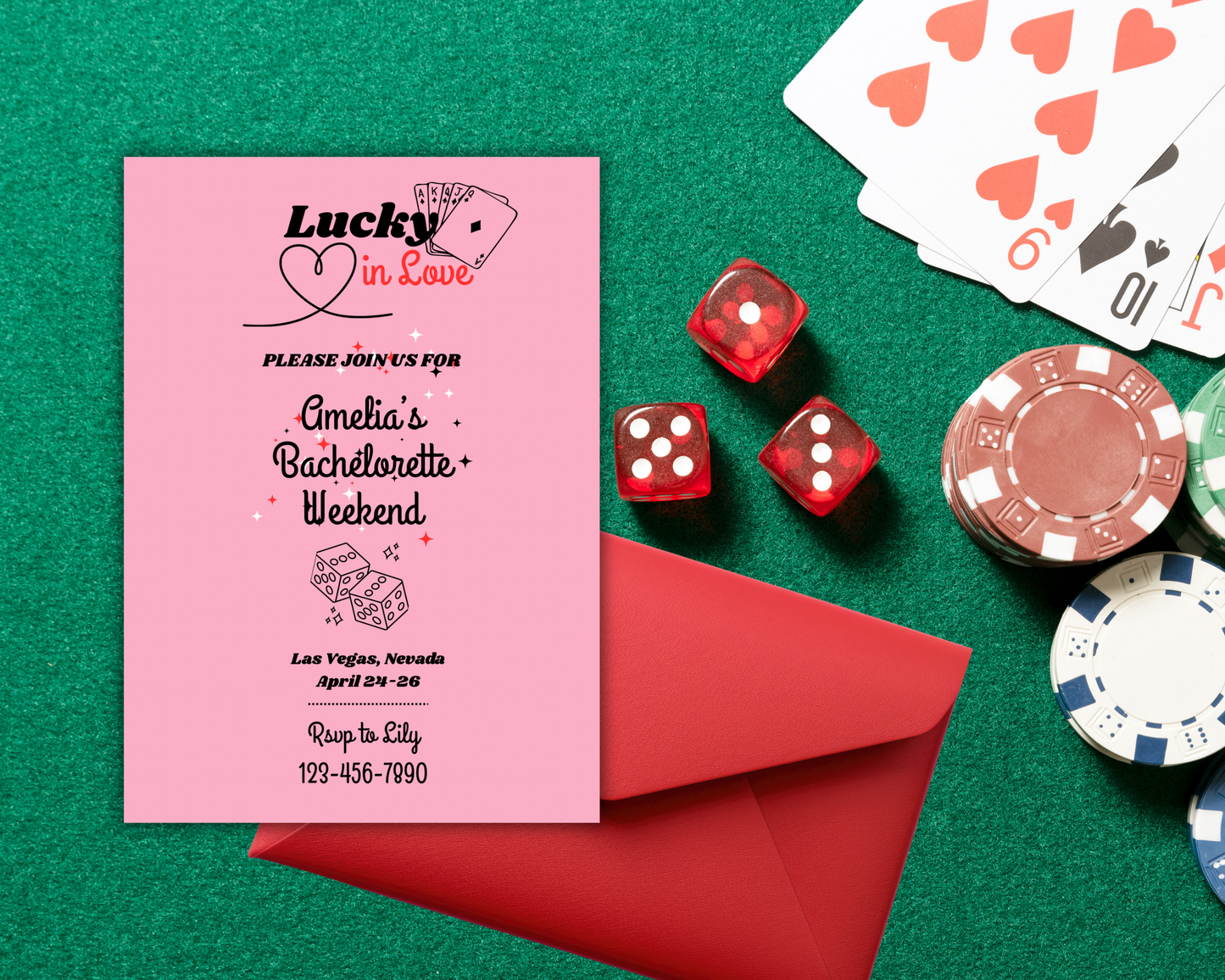 Lucky In Love Invitaiton