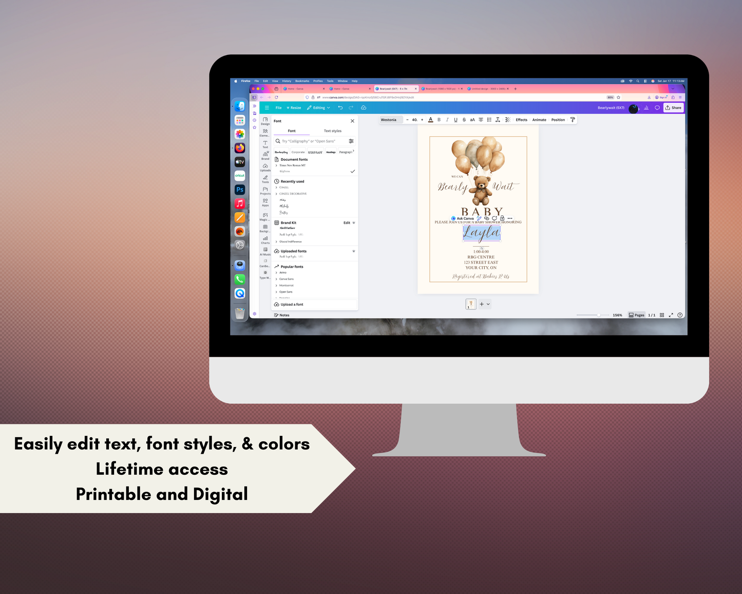 Teddy Bear Baby Shower Invitation