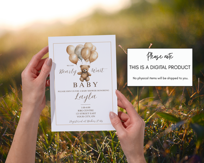 Teddy Bear Baby Shower Invitation