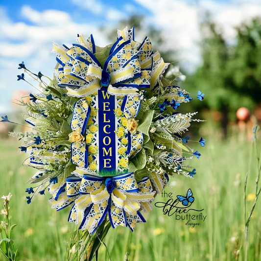Welcome Roses Wreath