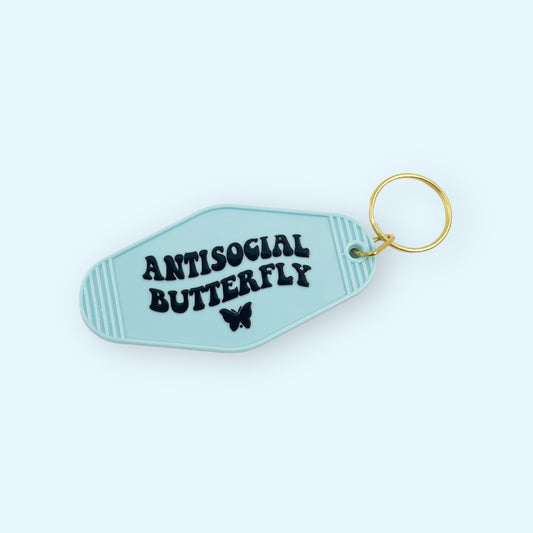 Antisocial Butterfly Keychain