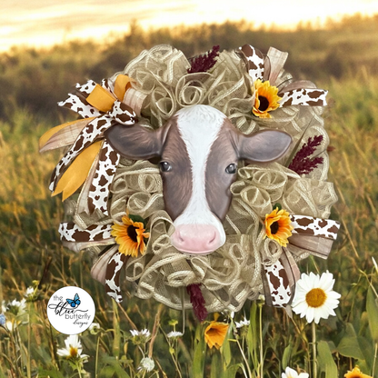 Brown Cow Wreath