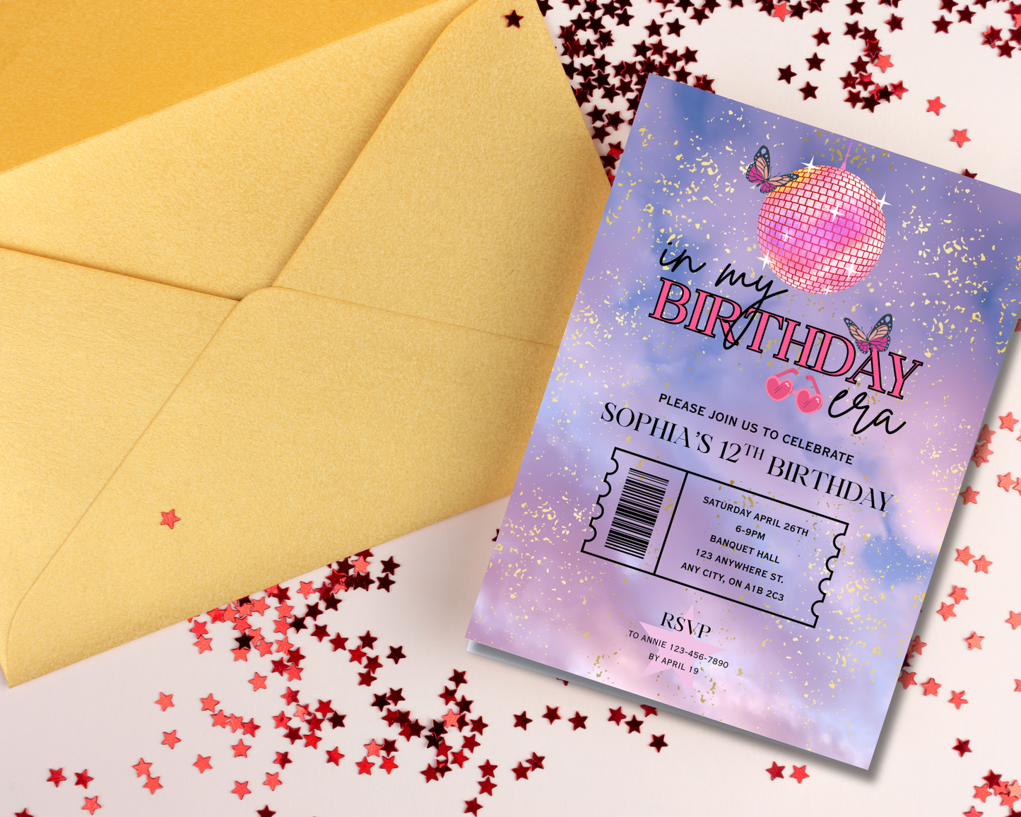 In My Birthday Era Editable Invite