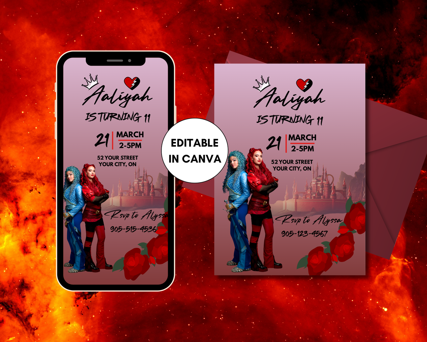 Red Birthday Invitation