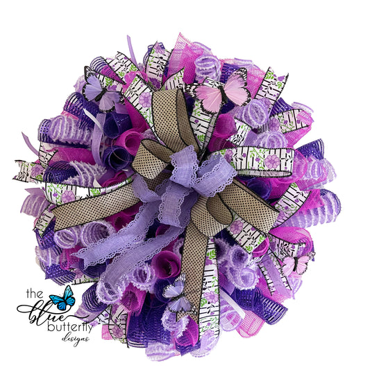 Purple Butterfly Wreath