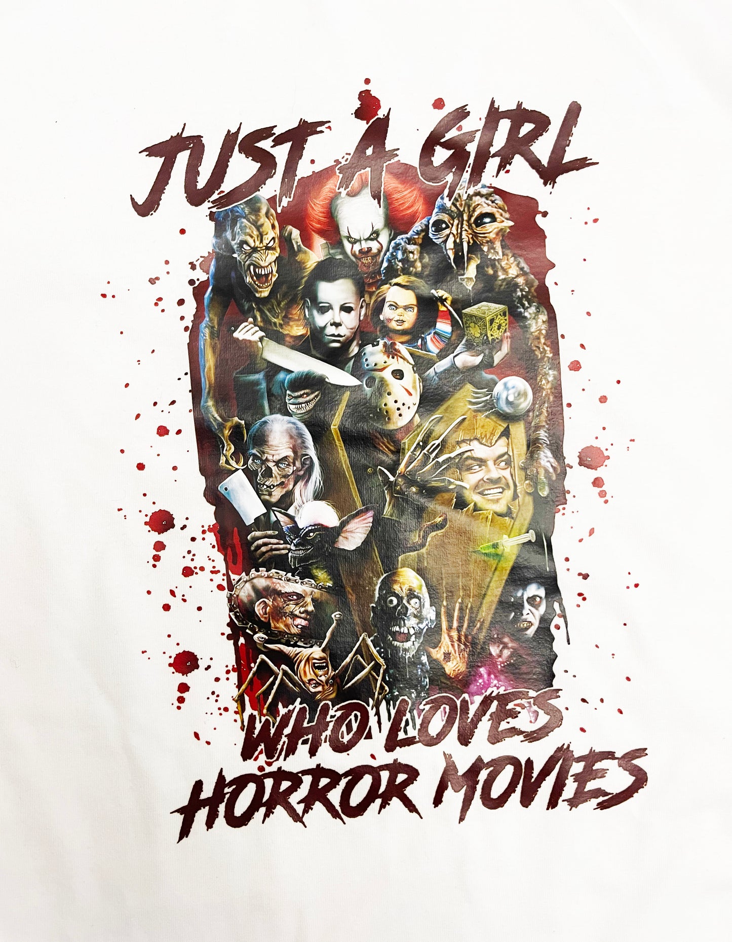 Just A Girl Who Loves Horror Movies T-Shirt