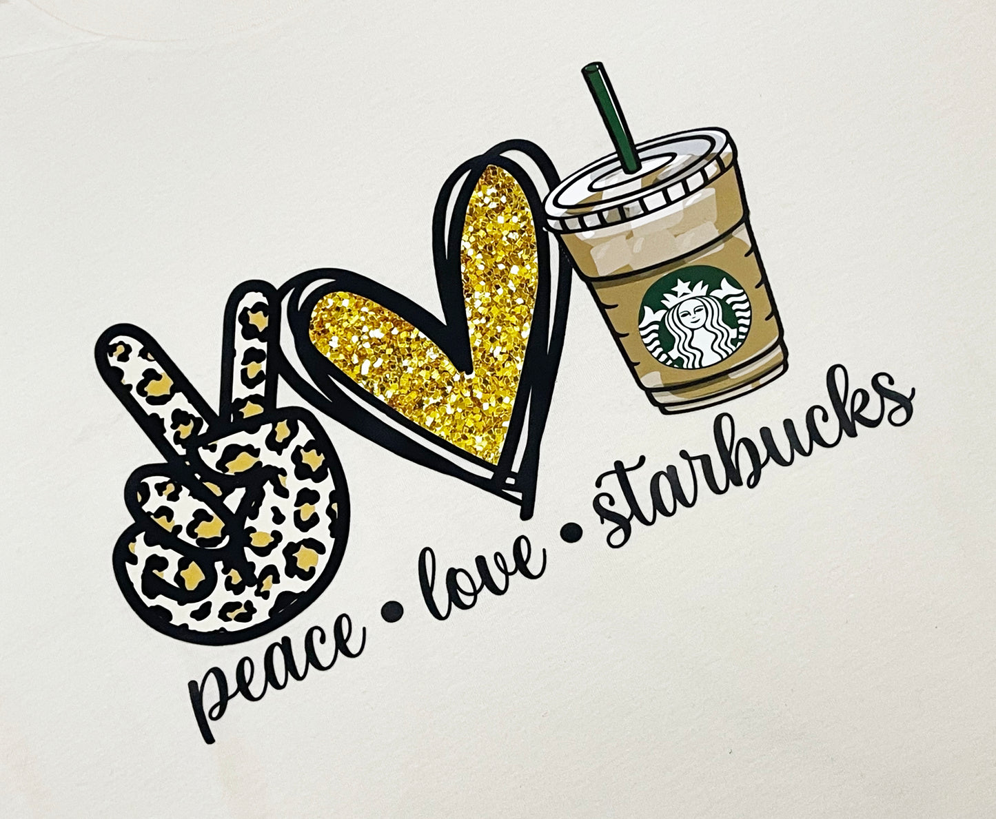 Peace, Love, Starbucks T-Shirt
