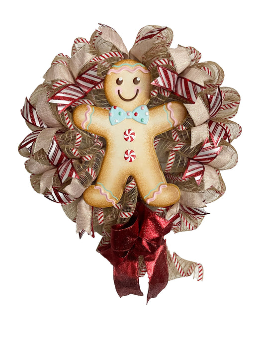 Boy Gingerbread Wreath